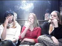 Angie and Sister - Cigars!