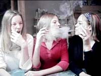 Angie and Sister - Cigars!